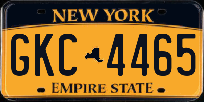 NY license plate GKC4465