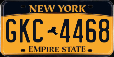 NY license plate GKC4468