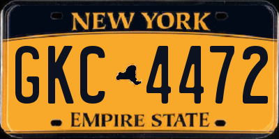 NY license plate GKC4472