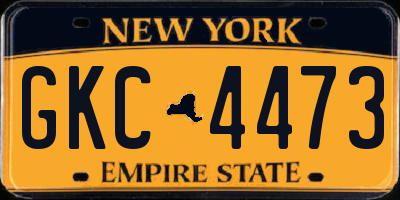 NY license plate GKC4473