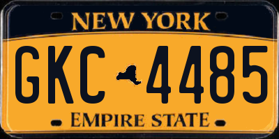 NY license plate GKC4485