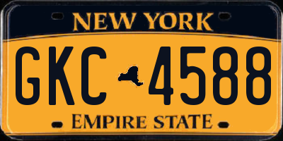 NY license plate GKC4588