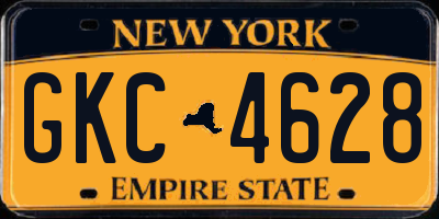 NY license plate GKC4628