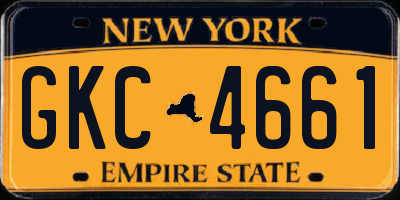 NY license plate GKC4661