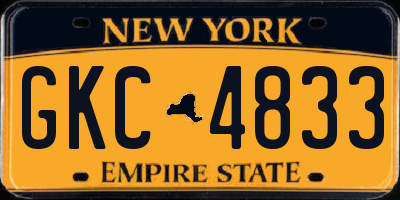 NY license plate GKC4833