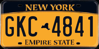 NY license plate GKC4841