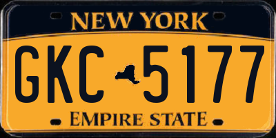 NY license plate GKC5177