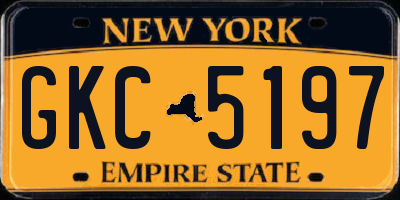 NY license plate GKC5197