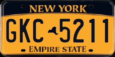 NY license plate GKC5211
