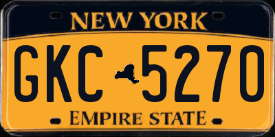 NY license plate GKC5270