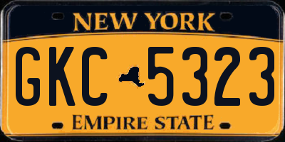 NY license plate GKC5323