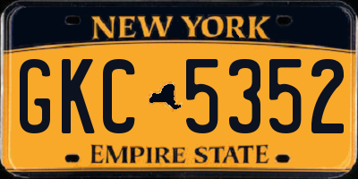 NY license plate GKC5352