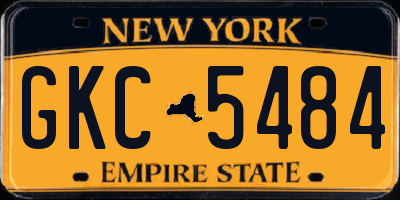 NY license plate GKC5484