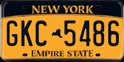 NY license plate GKC5486