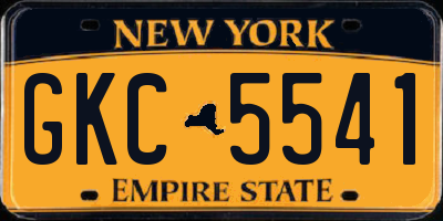 NY license plate GKC5541
