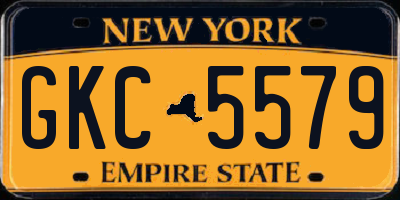 NY license plate GKC5579
