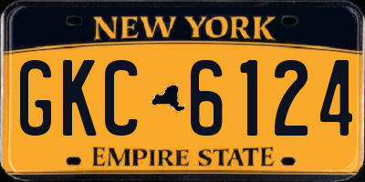 NY license plate GKC6124