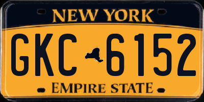 NY license plate GKC6152