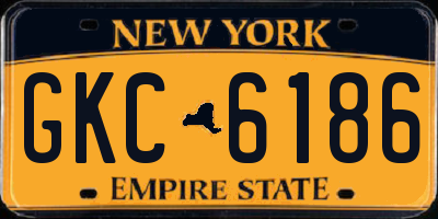 NY license plate GKC6186