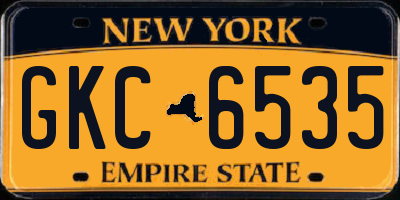NY license plate GKC6535