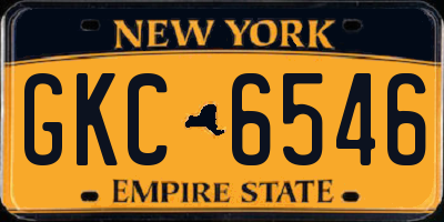 NY license plate GKC6546