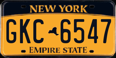 NY license plate GKC6547