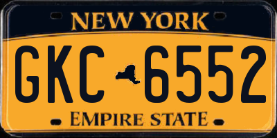 NY license plate GKC6552