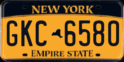 NY license plate GKC6580