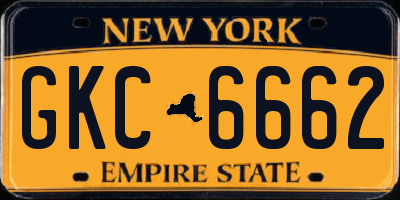 NY license plate GKC6662