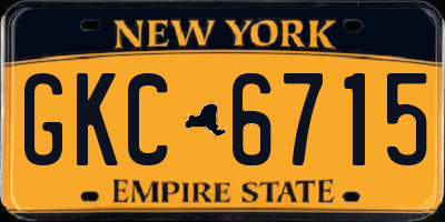 NY license plate GKC6715