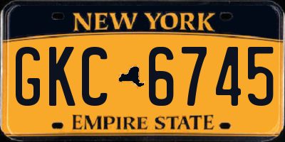 NY license plate GKC6745