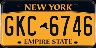 NY license plate GKC6746