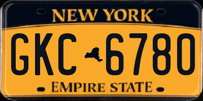 NY license plate GKC6780