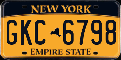 NY license plate GKC6798