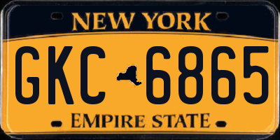 NY license plate GKC6865