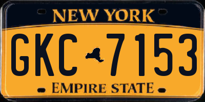 NY license plate GKC7153