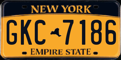 NY license plate GKC7186