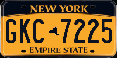 NY license plate GKC7225