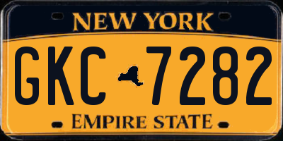 NY license plate GKC7282