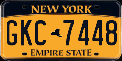 NY license plate GKC7448