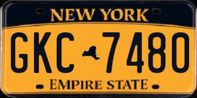 NY license plate GKC7480