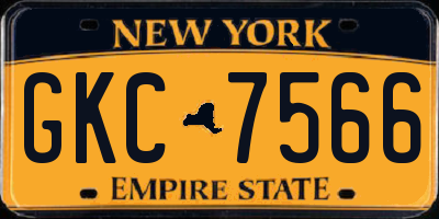 NY license plate GKC7566