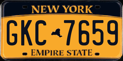 NY license plate GKC7659