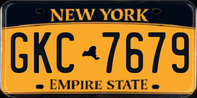 NY license plate GKC7679
