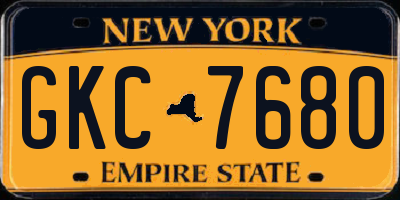 NY license plate GKC7680