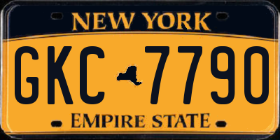 NY license plate GKC7790