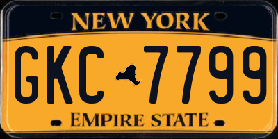 NY license plate GKC7799