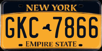 NY license plate GKC7866