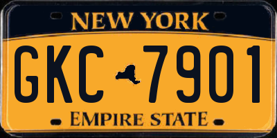 NY license plate GKC7901
