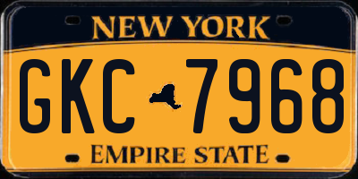 NY license plate GKC7968